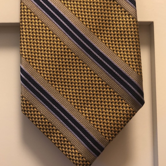 Robert Talbott gold/blue tie - Picture 2 of 8